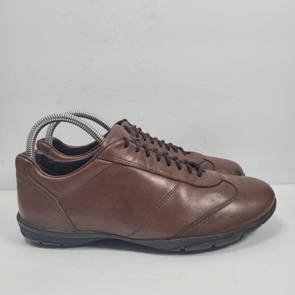 Alan Edmonds Mitchell Men's Brown Leather Oxford Casual Shoes 7.5E - Picture 1 of 8